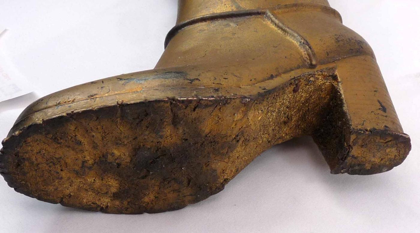 Large Vintage Metal Rubber Boot Mold 17 1/2