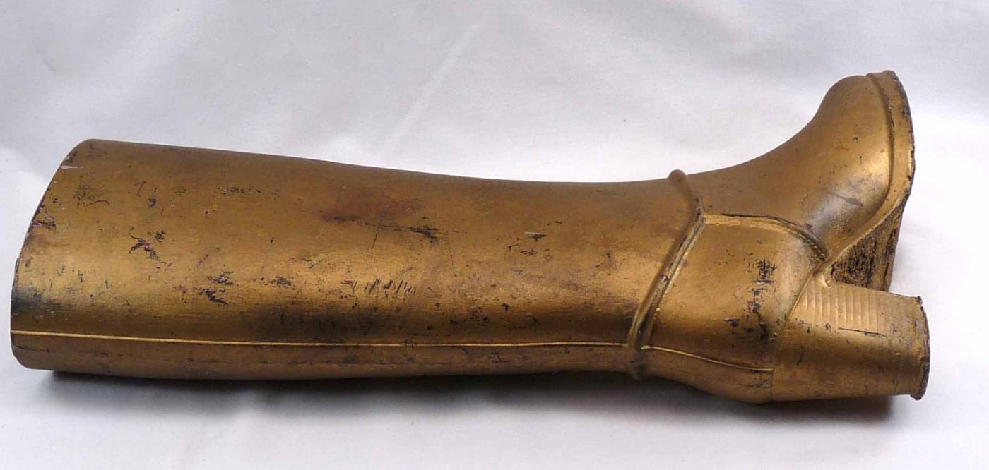 Large Vintage Metal Rubber Boot Mold 17 1/2