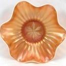 DUGAN Carnival STIPPLED FLOWER Peach Opalescent Bowl 8