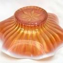 DUGAN Carnival STIPPLED FLOWER Peach Opalescent Bowl 8