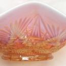 DUGAN Carnival SKI STAR COMPASS Peach Opalescent Bowl