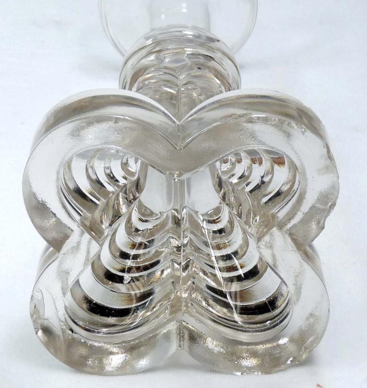 RARE Antique Pair BOSTON & SANDWICH Glass Candlesticks1