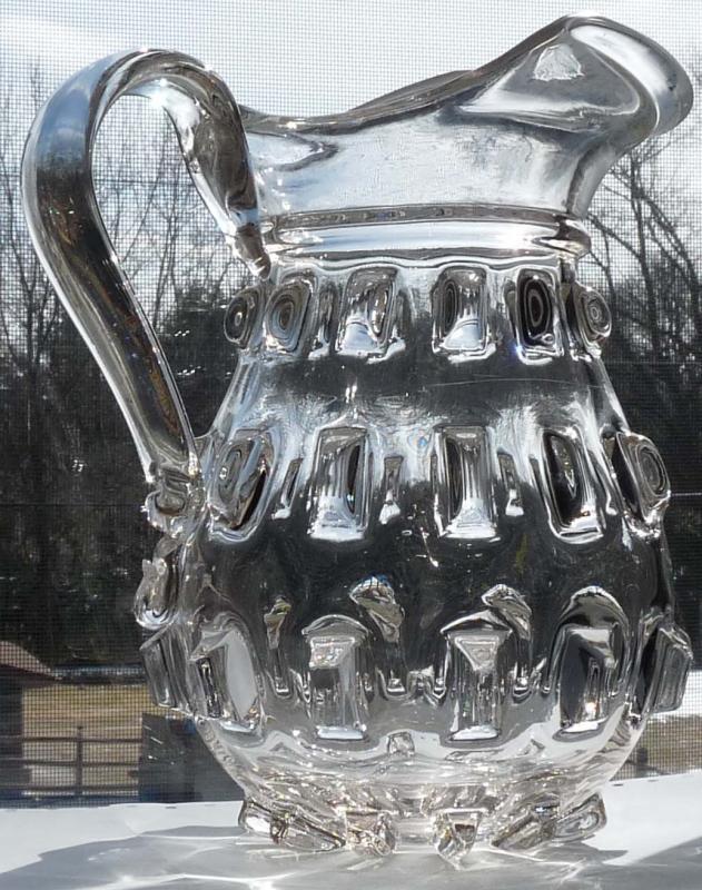 RARE EAPG CLEAT CLEATS Water Pitcher c. 1850's