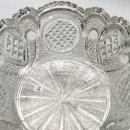 Boston Sandwich EAPG CROSSED PEACOCK EYE FEATHER Dish