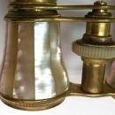 Old L H FORCE Mother of Pearl Opera Glasses w/ Case
