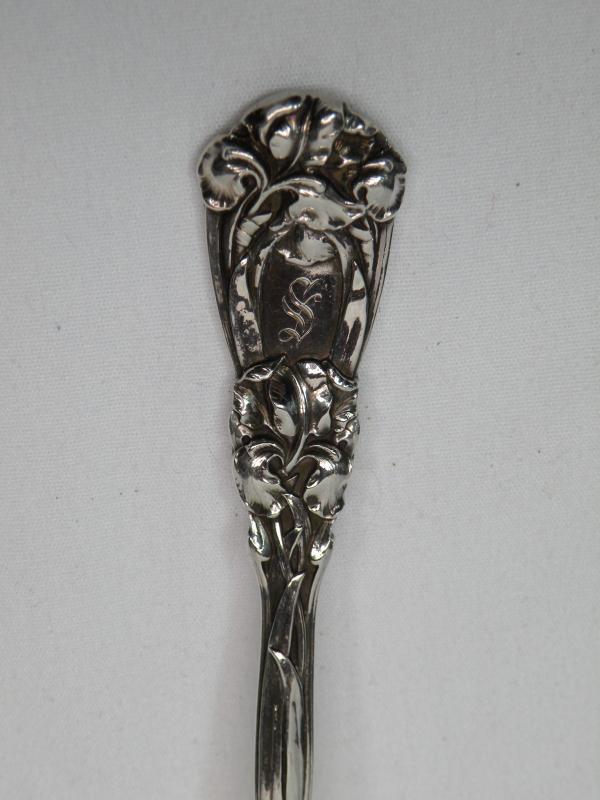 Art Nouveau DURGIN Sterling Berry Casserole Spoon IRIS