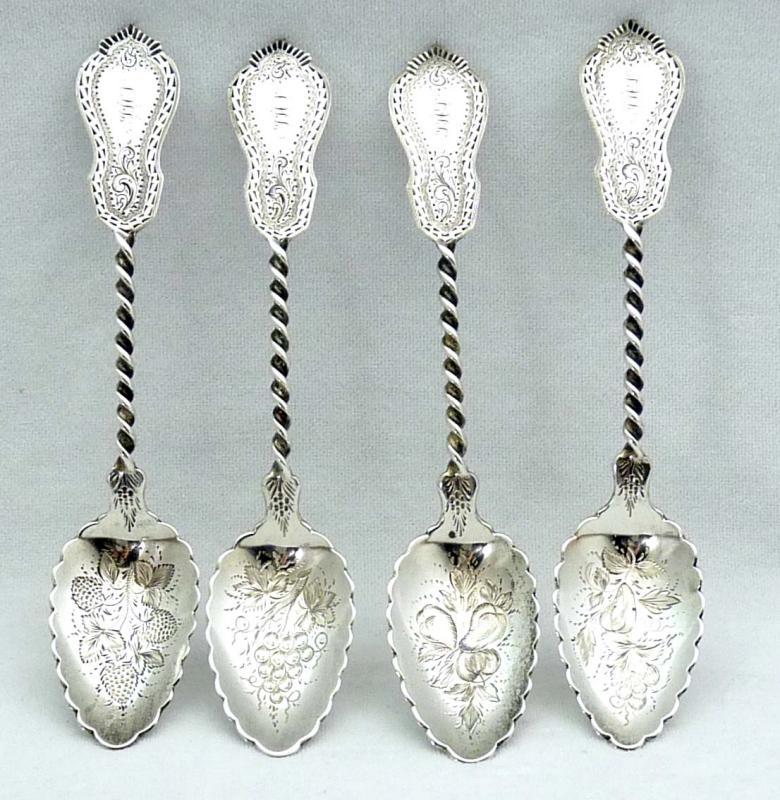 1859 GALE & WILLIS Sterling Silver 5 Pc. Dessert Set