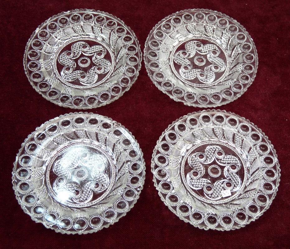 4 Antique Boston & Sandwich EAPG Roman Rosette 4