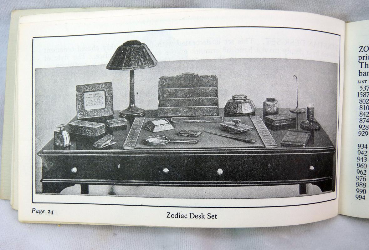 Antique Tiffany Desk Sets and Useful Articles Candlesticks, Frames ect.Catalog