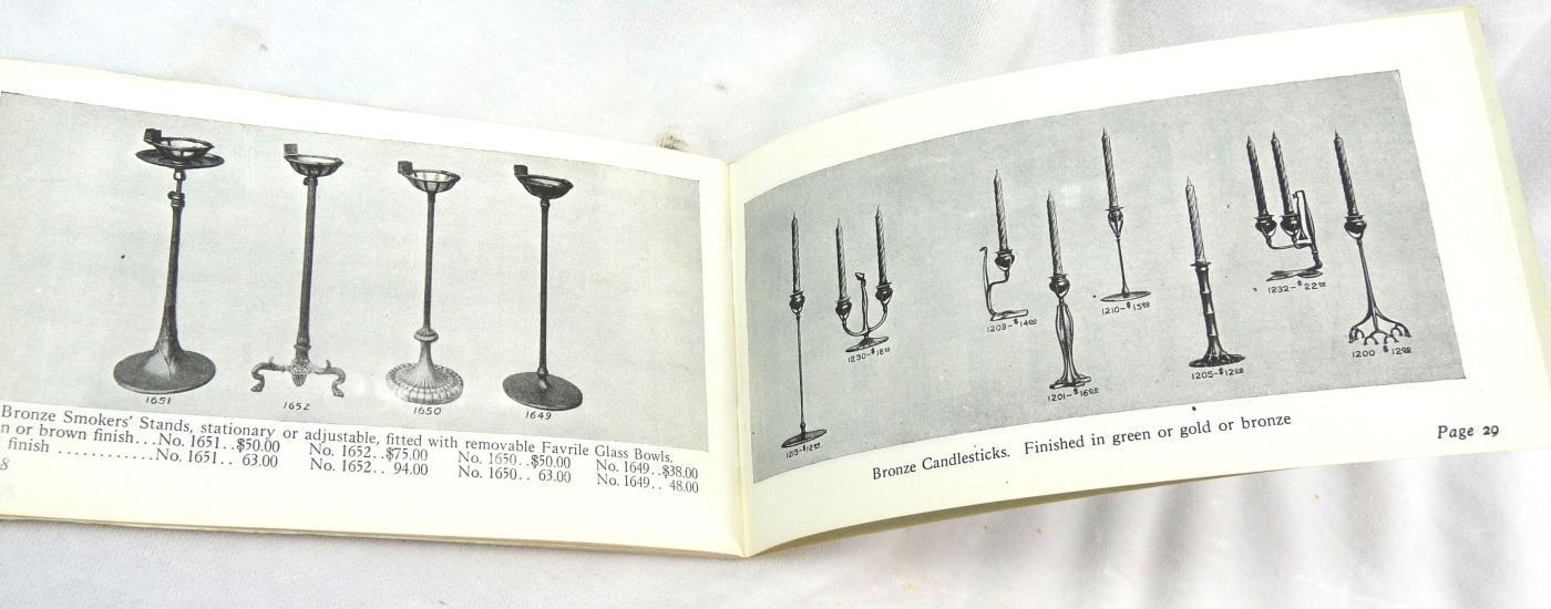 Antique Tiffany Desk Sets and Useful Articles Candlesticks, Frames ect.Catalog