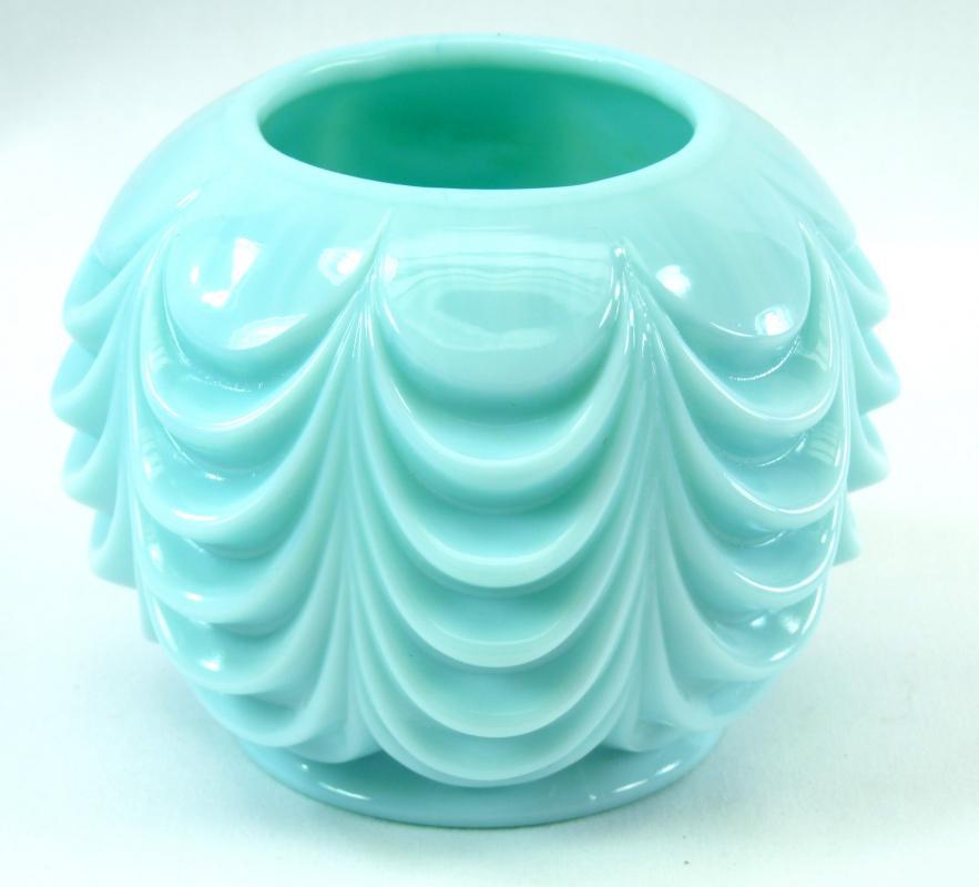 Fostoria Aqua Blue Milk Glass Opaque 5