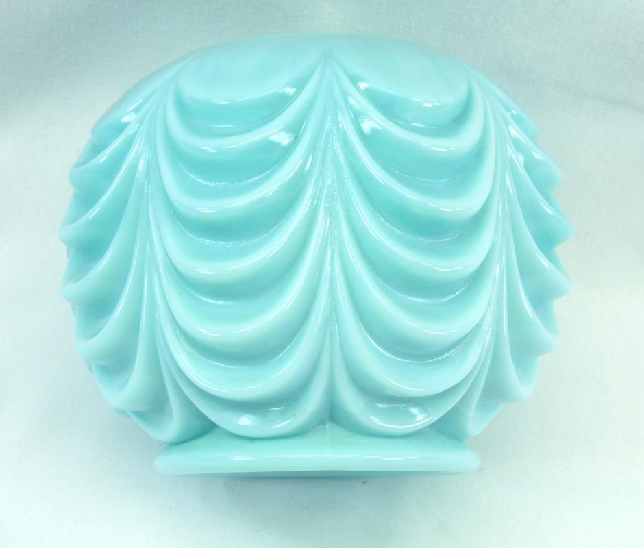 Fostoria Aqua Blue Milk Glass Opaque 5