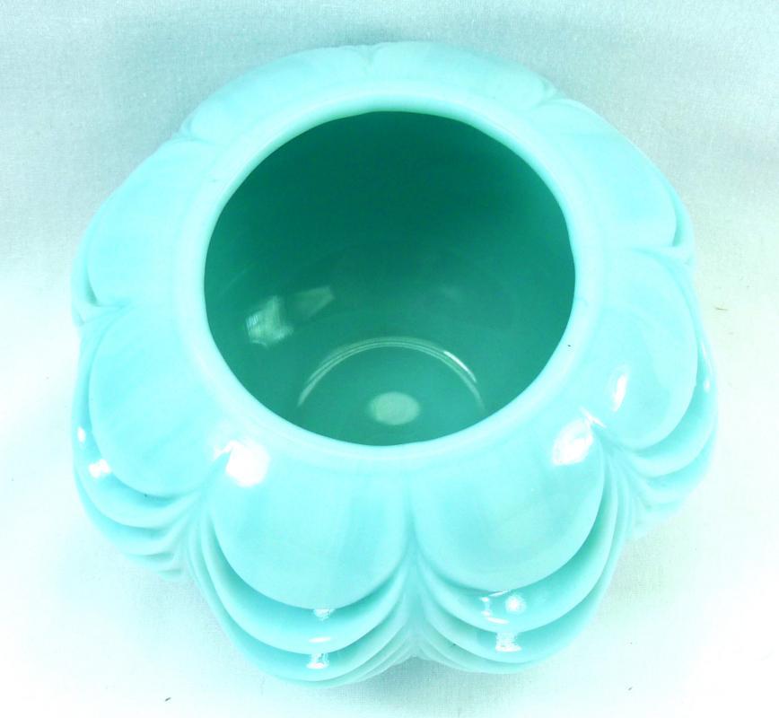 Fostoria Aqua Blue Milk Glass Opaque 5