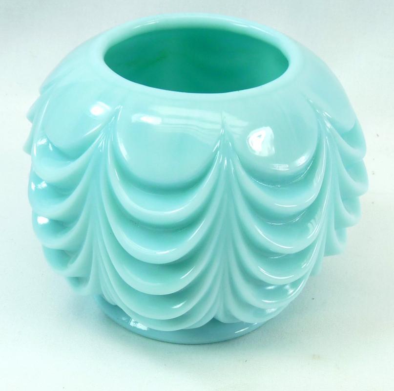 Fostoria Aqua Blue Milk Glass Opaque 5