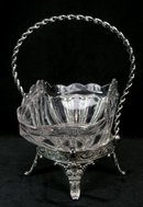 Antique JAMES TUFTS Silverplate Brides Cake Basket