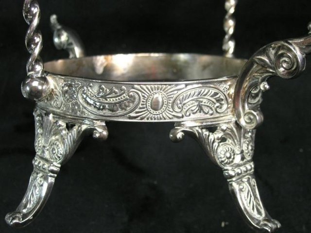 Antique JAMES TUFTS Silverplate Brides Cake Basket