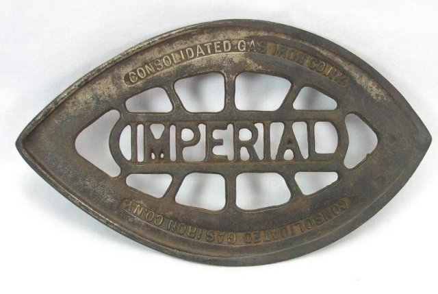 Antique Consolidated IMPERIAL Sad Iron Gas Iron Trivet