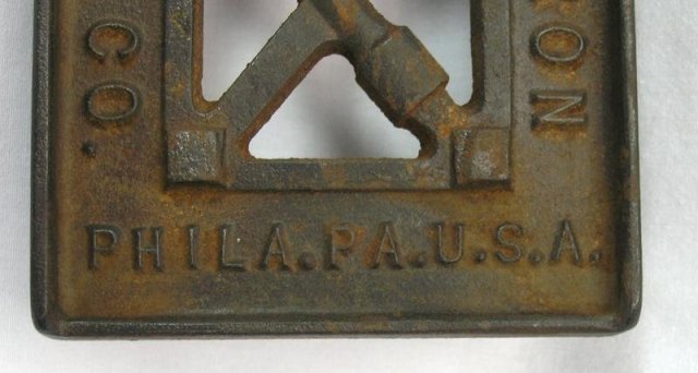 Antique Strause IWANTU Comfort Sad Iron Gas Iron Trivet