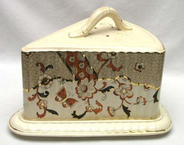 Large Antique Covered Cheese Keeper c. 1880's