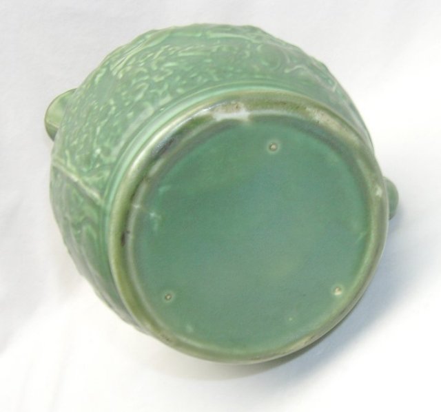 1900 Green Vance Avon Faience Hound Handle