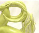 Vintage Chartreuse Ram or Gazelle TV Lamp