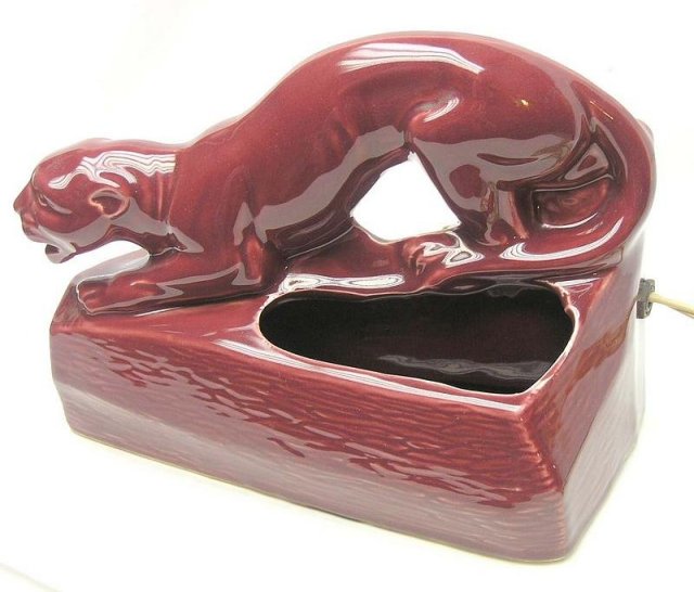 Vintage Mauve Panther or Puma TV Lamp
