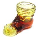 Boyd Crystal Art Glass Amberina Tramp Shoe