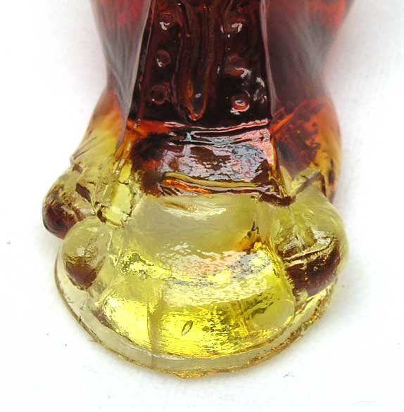 Boyd Crystal Art Glass Amberina Tramp Shoe