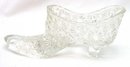 L E Smith Daisy and Button Crystal Glass Shoe