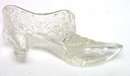 L E Smith Daisy and Button Crystal Glass Shoe