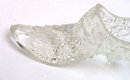 L E Smith Daisy and Button Crystal Glass Shoe