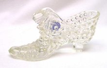 Fenton Crystal Glass Cat Slipper Glass Shoe