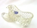 Fenton Crystal Glass Cat Slipper Glass Shoe