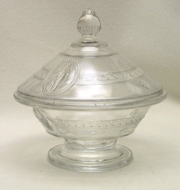 EAPG Cupid and Venus Covered Butter Dish