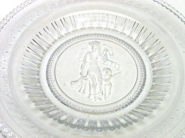 EAPG Cupid and Venus Handled Bread Plate or Tray