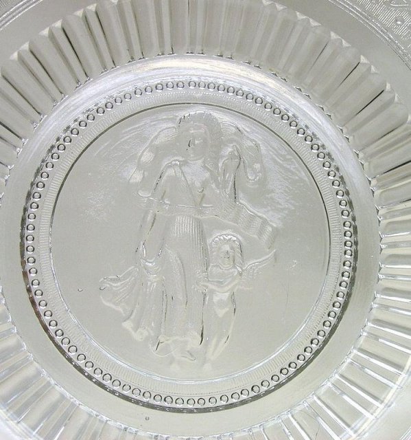 EAPG Cupid and Venus Handled Bread Plate or Tray