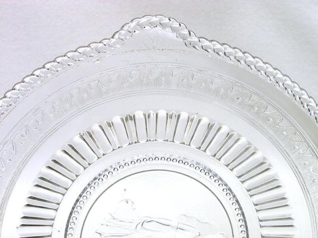 EAPG Cupid and Venus Handled Bread Plate or Tray