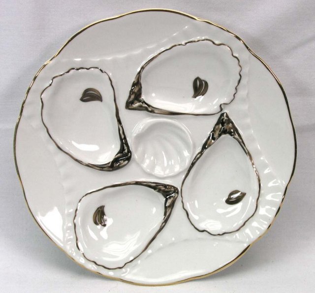 Vintage OYSTER PLATE Oyster Shells Made Germany