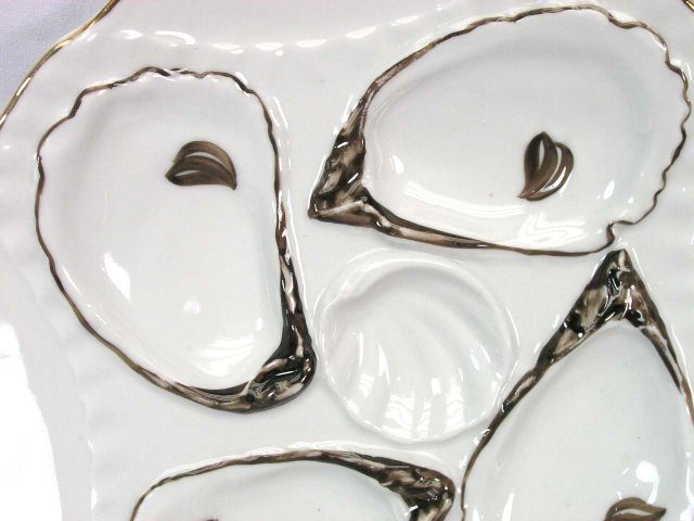 Vintage OYSTER PLATE Oyster Shells Made Germany