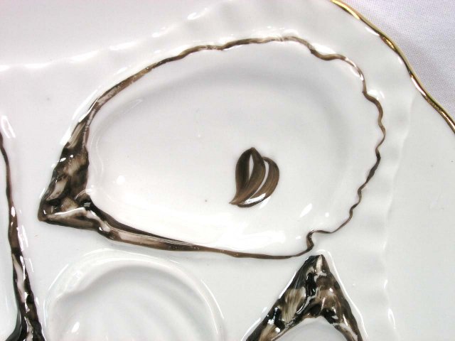Vintage OYSTER PLATE Oyster Shells Made Germany