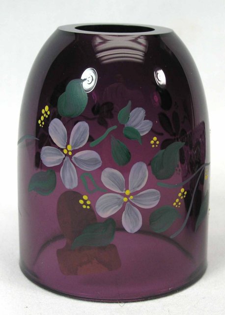 Artist Signed FENTON HP Fairy Light Amethyst Violets