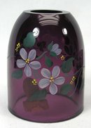 Artist Signed FENTON HP Fairy Light Amethyst Violets