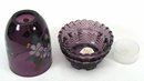 Artist Signed FENTON HP Fairy Light Amethyst Violets