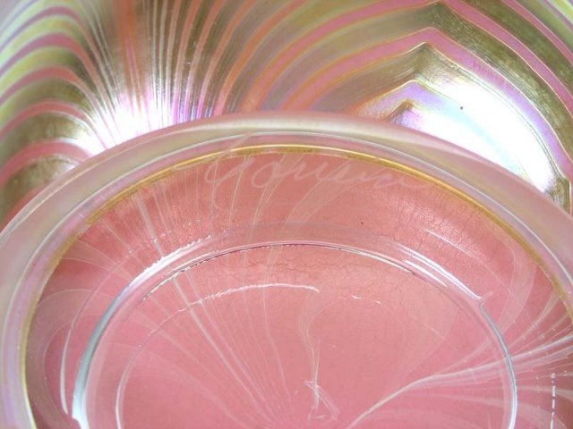 Large 1985 Signed CORREIA Art Glass Bowl Pulled