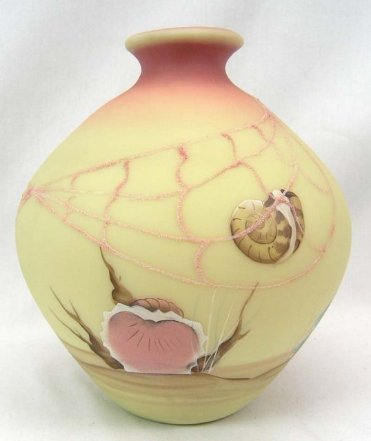 Artist Sg Fenton CONNOISSEUR BURMESE SEASHELL 8808 Vase