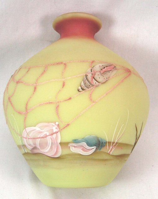 Artist Sg Fenton CONNOISSEUR BURMESE SEASHELL 8808 Vase
