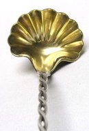 TIFFANY Sterling Figural STRAWBERRY Ladle w/ Gold Wash