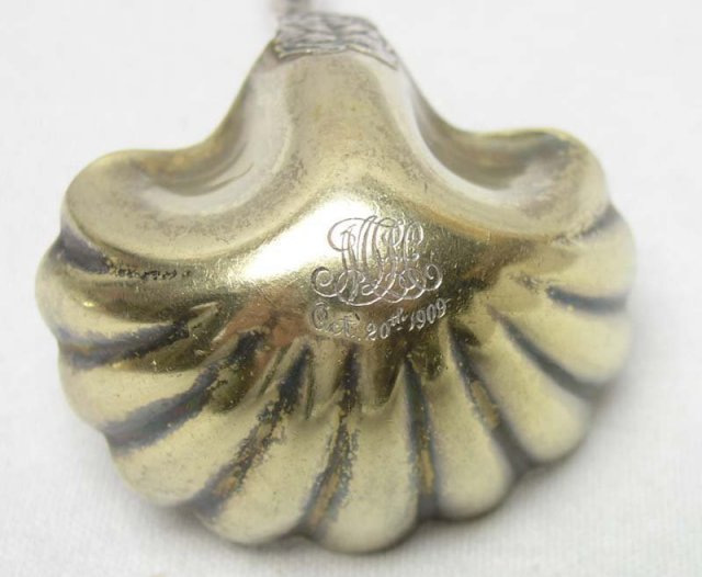 TIFFANY Sterling Figural STRAWBERRY Ladle w/ Gold Wash