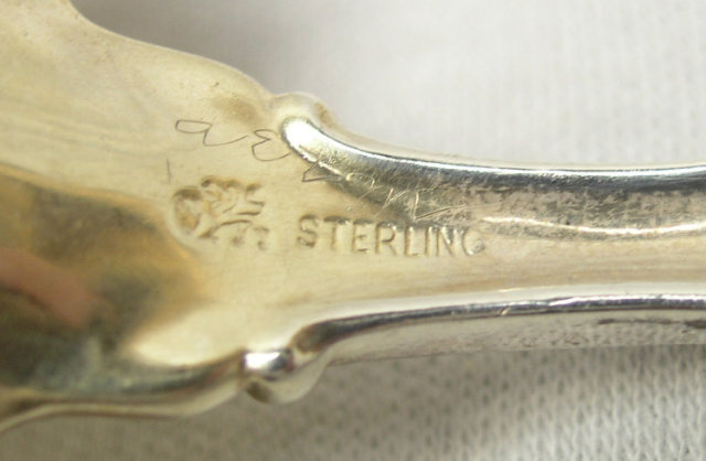 Whiting Sterling 2 Pc. Salad Set HYPERION w/ Gold Wash