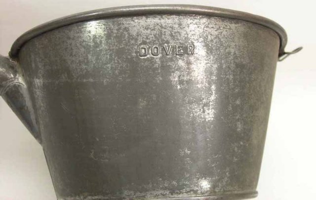 Antique Dover Tin Dipper / Wash Tub Suds Dipper